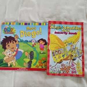 2 Kids Books: Magic School Bus & Dora the Explorer